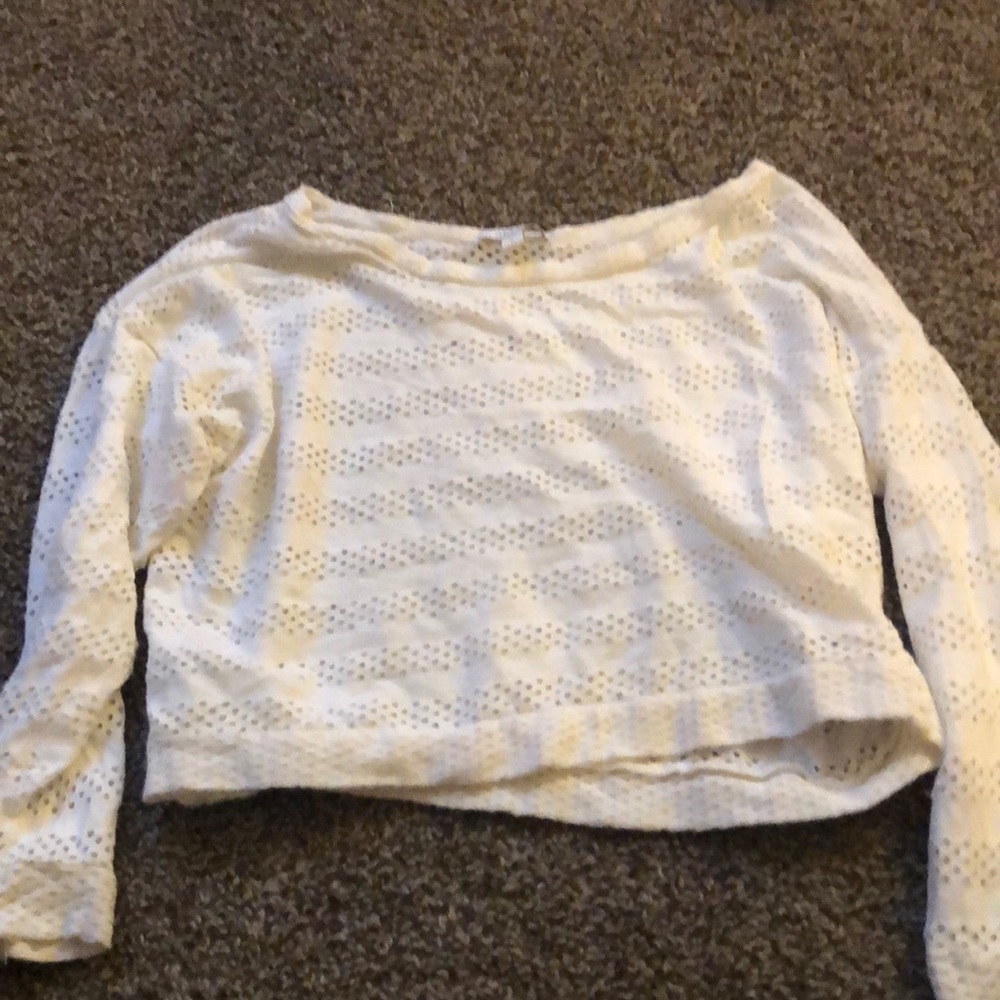 White holy crop top
